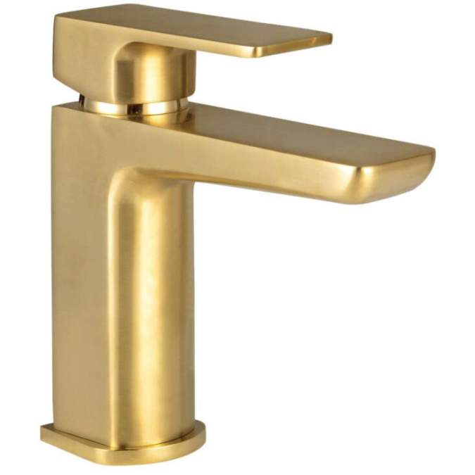 Scudo Muro Brushed Brass Basin Mono Mixer Tap