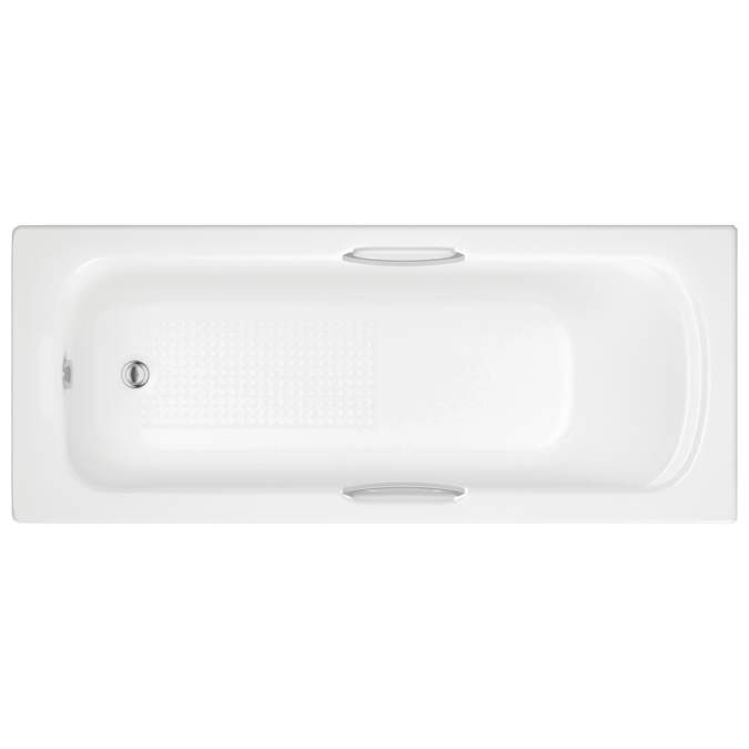 Bali 1700 x 700mm DOUBLECAST Single Ended Bath with Grips & Textured Base