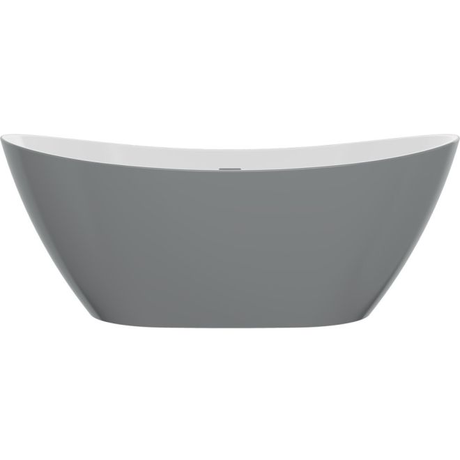 Barbary 1700mm Grey Freestanding Double Ended Bath