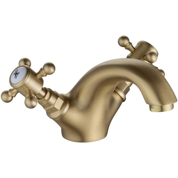 Barbary Basin Mixer & Pop Up Waste - Brushed Brass