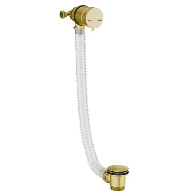 Scudo Bath Overflow & Filler Brushed Brass