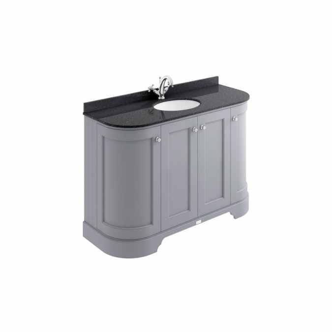 Bayswater 1200mm Traditional Curved Basin Cabinet - Plummett Grey