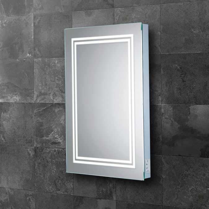 HIB Boundary 50 LED Mirror With Charging Socket, 700 x 500