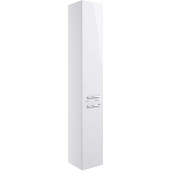 Brace 350mm Floor Standing 2 Door Tall Unit - White Gloss