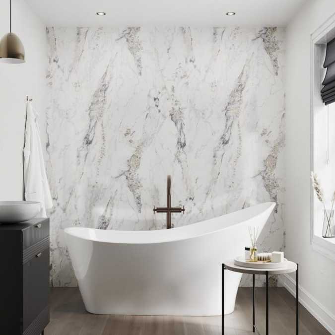 Breccia Marble Showerwall Laminate Panels