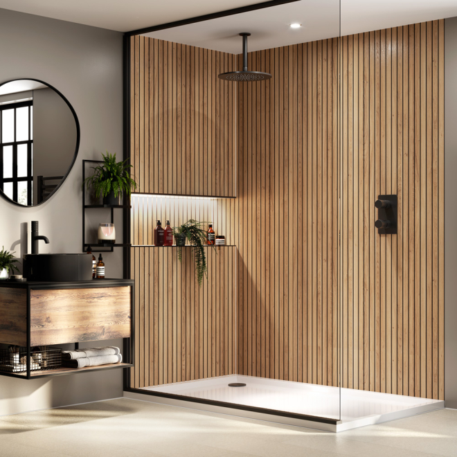 Brown Cuneo Oak Naturepanel Slat Wall Panel