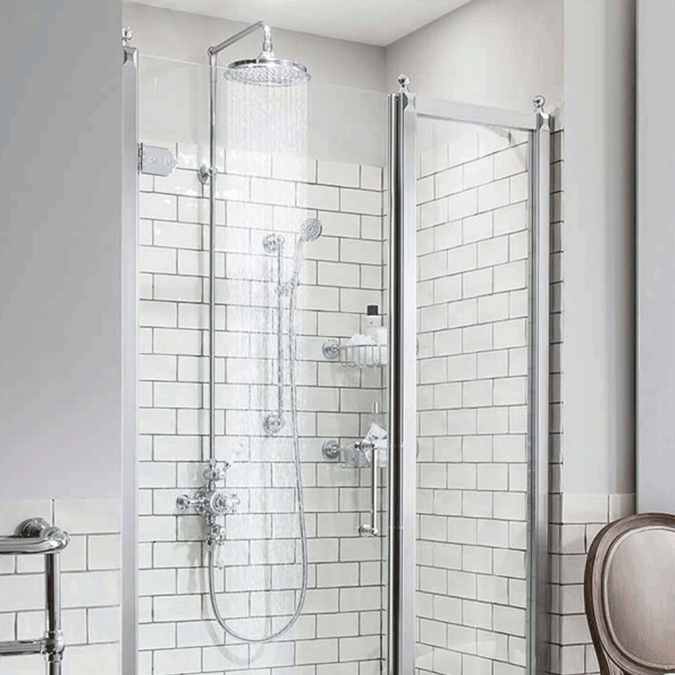 Burlington Avon Traditional Chrome Shower BAF3S Free Delivery