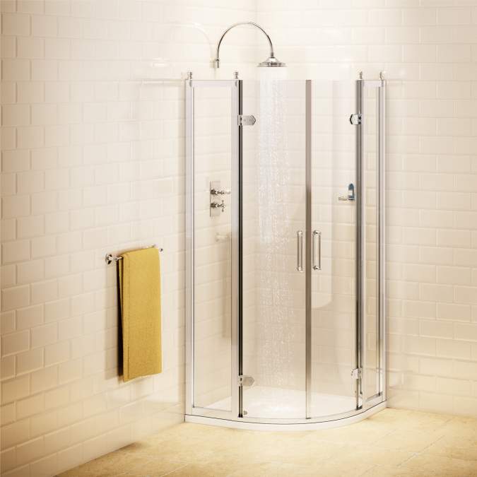 Burlington Quadrant Shower Enclosure 800 x 800mm Outward Opening Doors