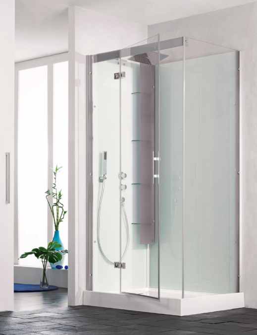 Kinedo Horizon 1100 x 800mm Corner Pivot Door Self Contained Shower Pod