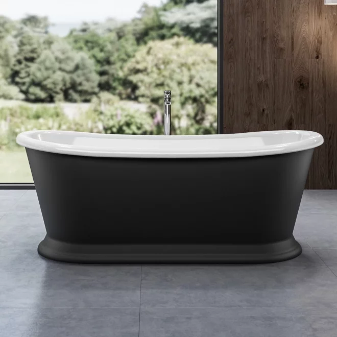 Charlotte Edwards Rosemary Matt Black 1710 x 720 Freestanding Bath