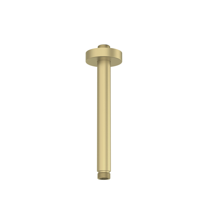 Lancia Round Brushed Brass Ceiling Mounted Arm