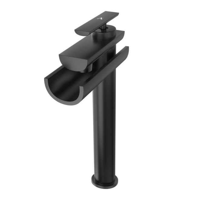 Artize Confluence Black Matt Single Lever Tall Basin Mixer 