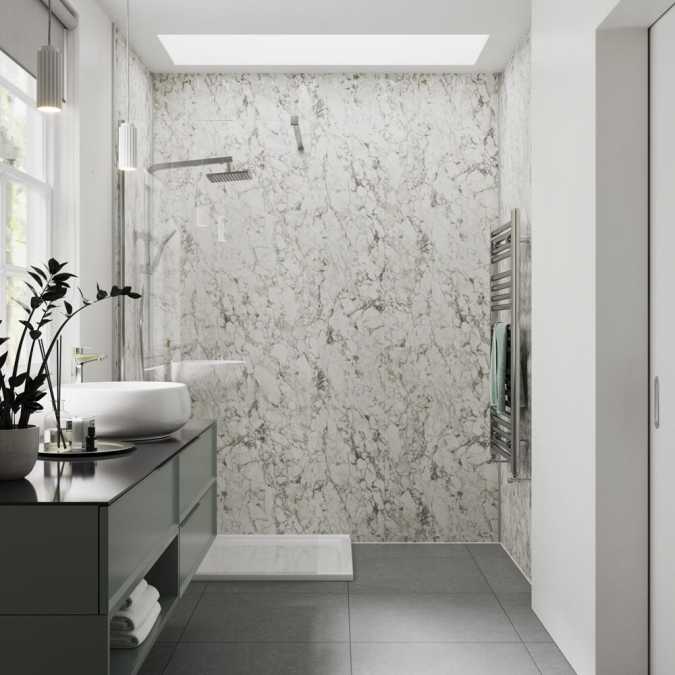 Calacatta Marble Showerwall Laminate Panels