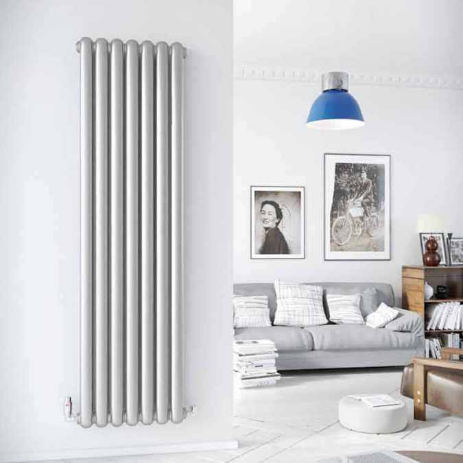 DQ Cassius 1800 x 230 Vertical Radiator White