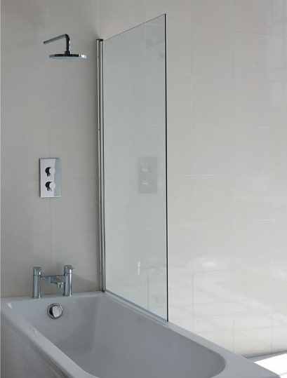 Hinged shop shower screen