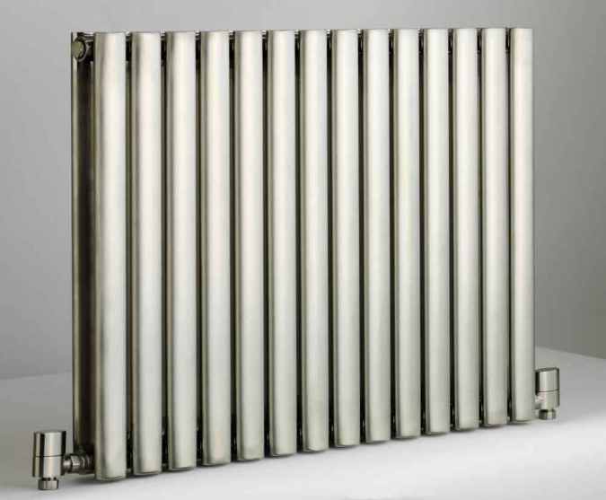 Cove Brushed Stainless Steel Double Sided 600 x 1003mm Designer Radiator - DQ Heating