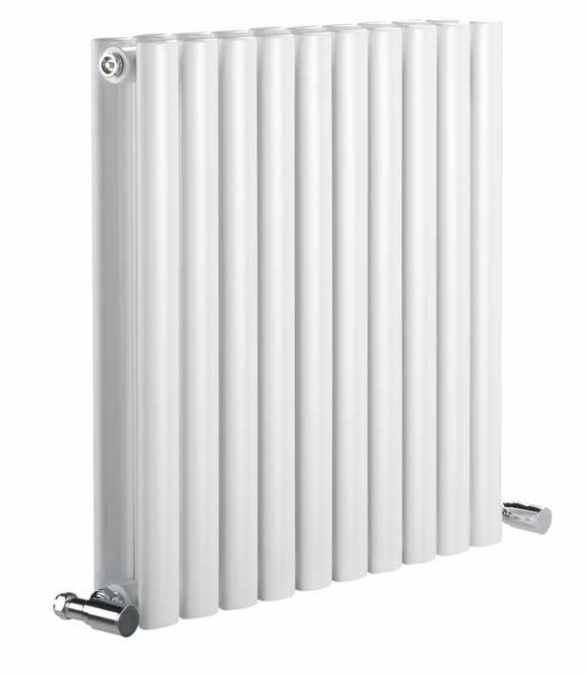 Cove Double Sided 550 x 590mm Designer Radiator White - DQ Heating