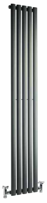DQ Cove Single Sided 1500 x 413 Anthracite Texture Vertical Radiator
