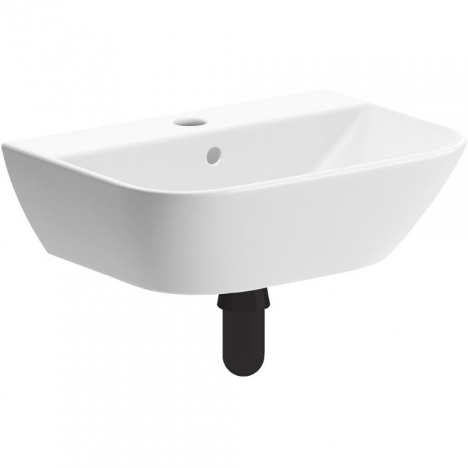 Crest 450 x 320mm Cloakroom Basin & Black Bottle Trap