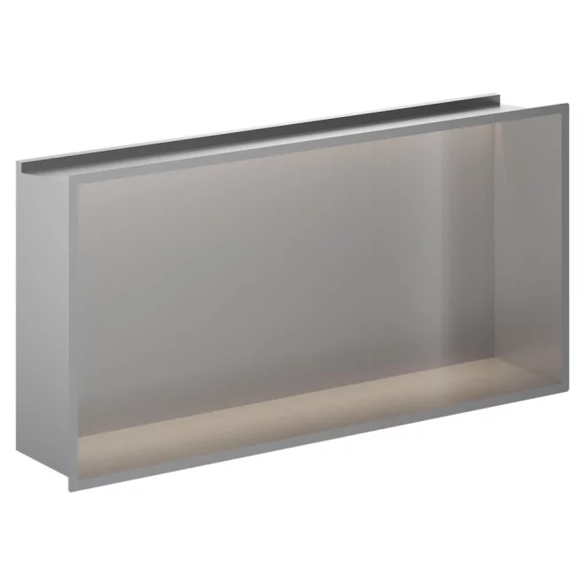 Crosswater Brushed Steel 610 x 305 Shower Wall Niche With LED Light