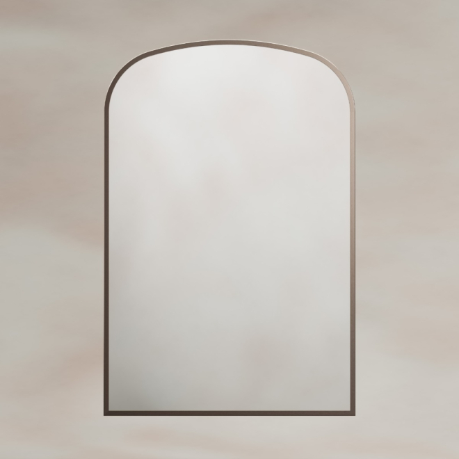 Origins Living Delphine Overmantel Arch 60 Brushed Bronze Mirror