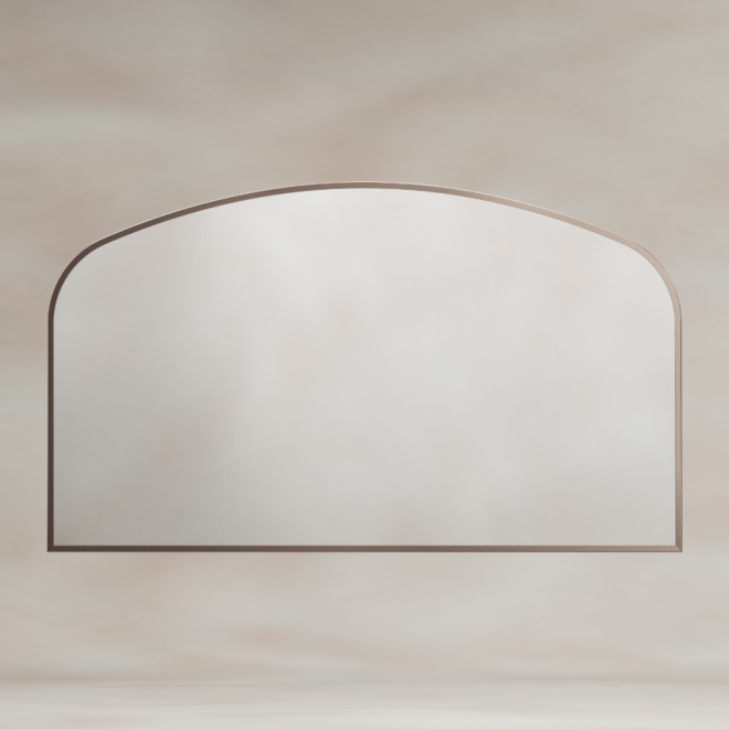 Origins Living Delphine Overmantel Arch 120 Brushed Bronze Mirror