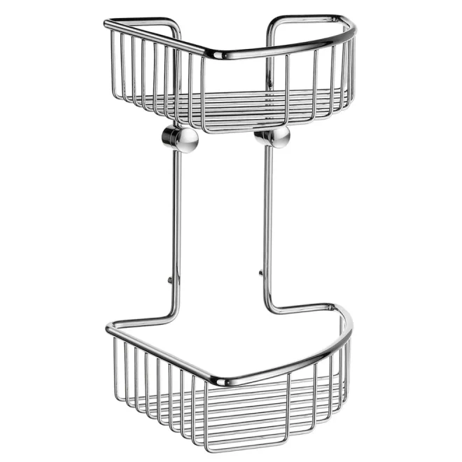 Smedbo Sideline Basic Chrome 207mm Double Corner Shower Basket
