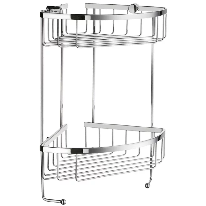 Smedbo Sideline Chrome Double Corner Shower Basket