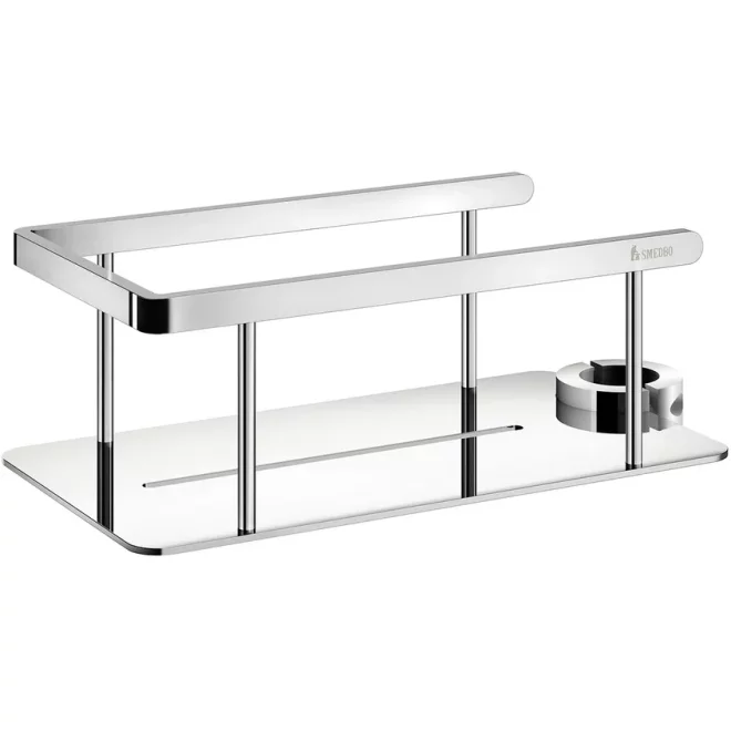 Smedbo Sideline Chrome Shower Basket for Riser Rail