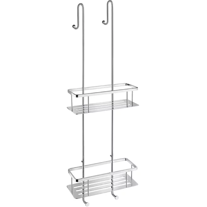 Smedbo Sideline Rectangular Chrome Double Hanging Shower Basket