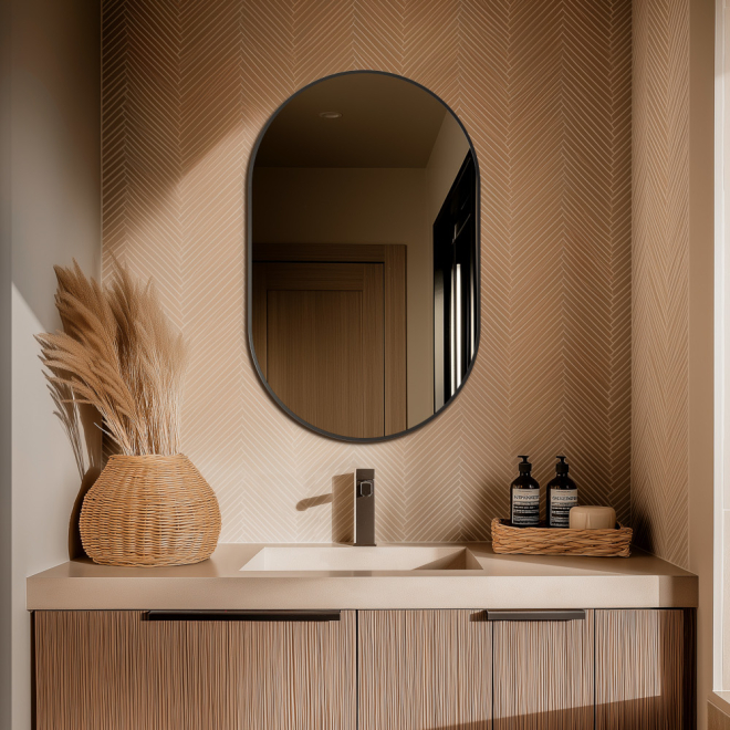 Gunmetal Bathroom Mirrors