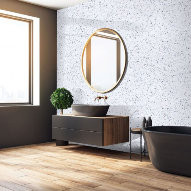 Durapanel White Sparkle 1200mm Bathroom Wall Panel By JayLux