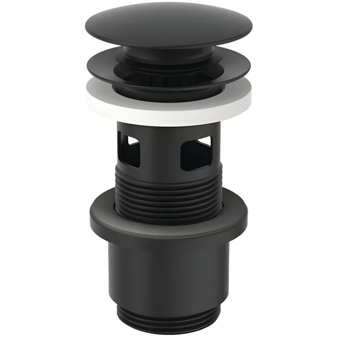 Ideal Standard Silk Black Luxury Slotted Clicker Basin Waste