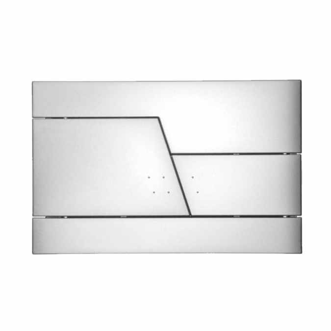 Abacus Zone Satin Silver WC Flush Plate Button