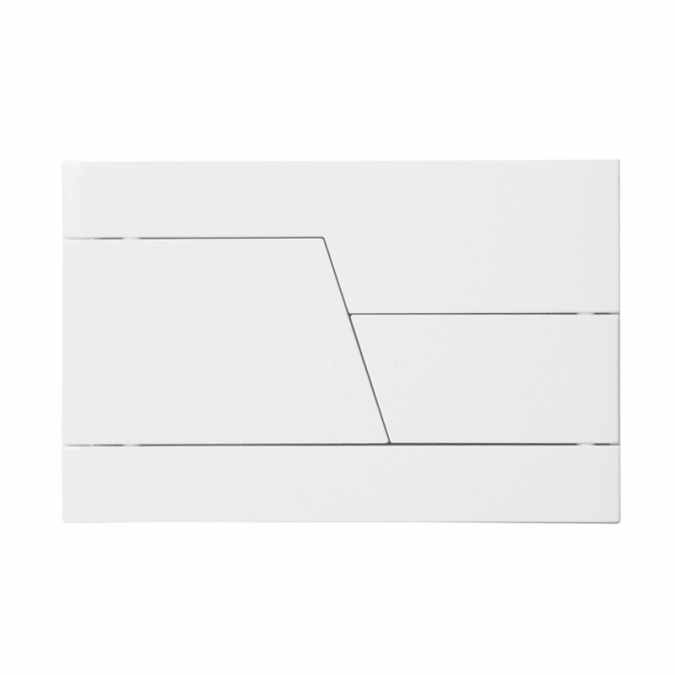 Abacus Zone White WC Flush Plate Button