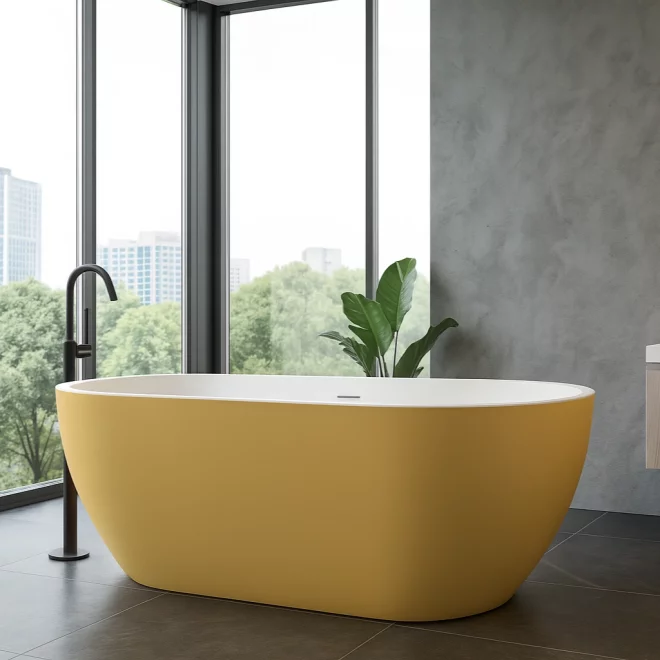 Queen 1700 x 750mm RAL Coloured Freestanding Bath