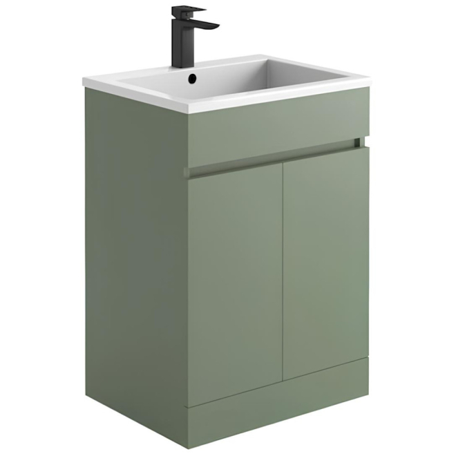 Scudo Empire 600 Sage Green Square Vanity Unit