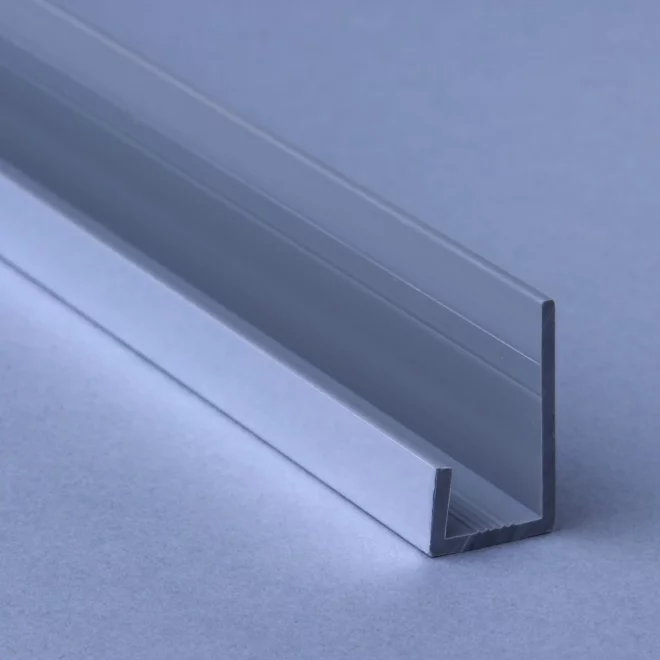 ALU-TRIM 10mm End U Aluminium Trim - Satin Silver