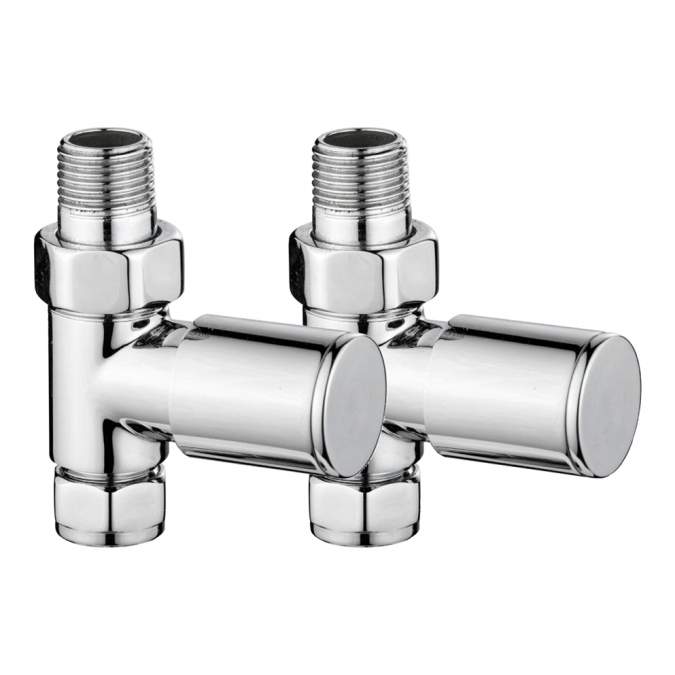 DQ Essential Manual Straight Chrome Radiator Valves