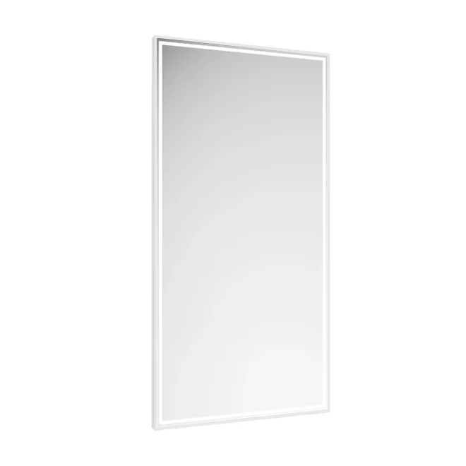 Abacus Line 800 x 500 Matt Silver Framed LED Mirror