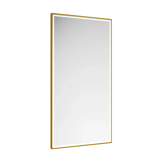 Abacus Line 800 x 500 Brushed Brass Framed LED Mirror