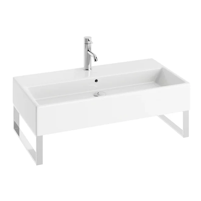 Abacus Concept Pure Basin 800 x 420mm 1 Tap Hole With Polished Towel Hangers