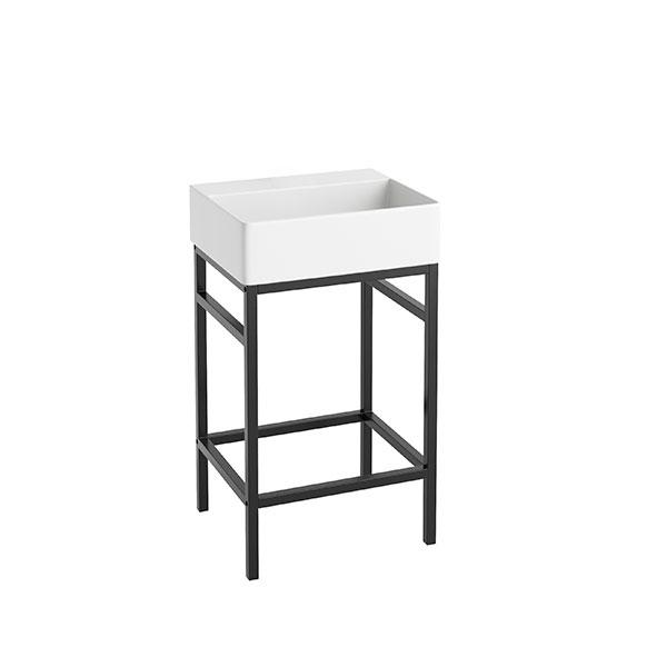 Abacus Concept Noir 0 Tap Hole 500mm Basin  & Black Washstand