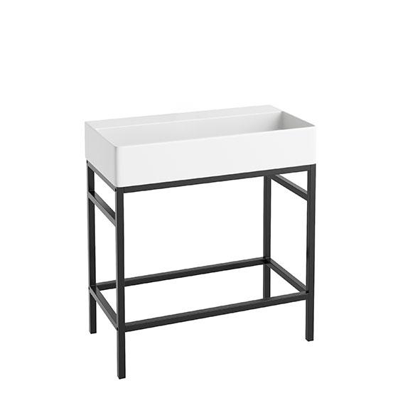 Abacus Concept Noir 0 Tap Hole 800mm Basin  & Black Washstand