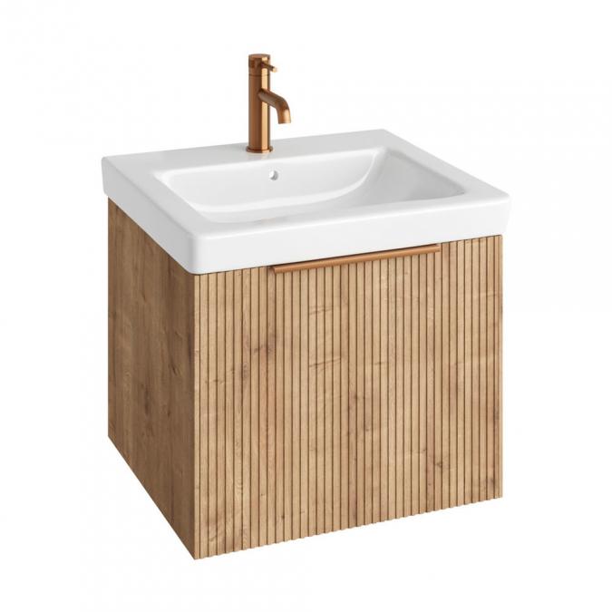 Abacus S3 Linea Concepts Wall Hung Vanity Unit Pack 600mm - Halifax Oak