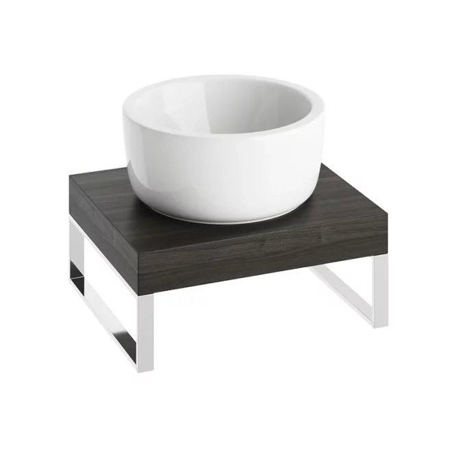 Abacus Concept Cloud 500mm Shelf, Lava With Stainless Steel Towel Hangers