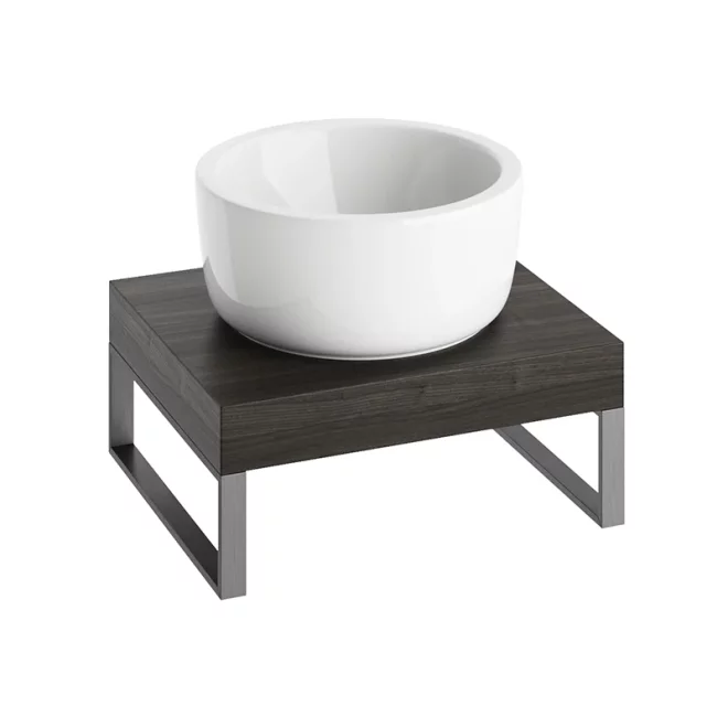 Abacus Concept Cloud 500mm Shelf, Lava With Matt Anthracite Towel Hangers