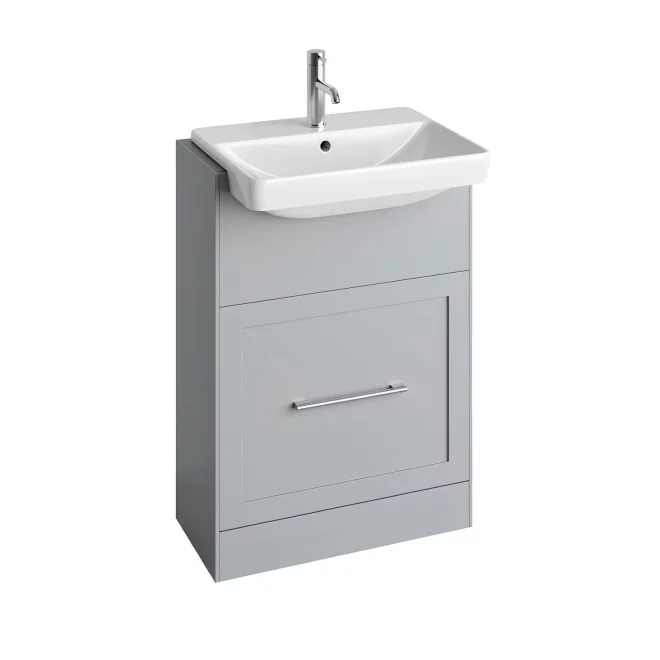 Abacus Concepts Shaker Semi Countertop Vanity Unit 600mm - Stone Grey