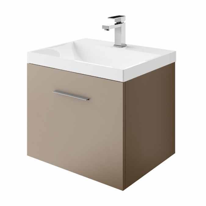 Terra Matt - 600mm - Pure F Under Basin Bathroom Vanity Unit and Basin - Abacus