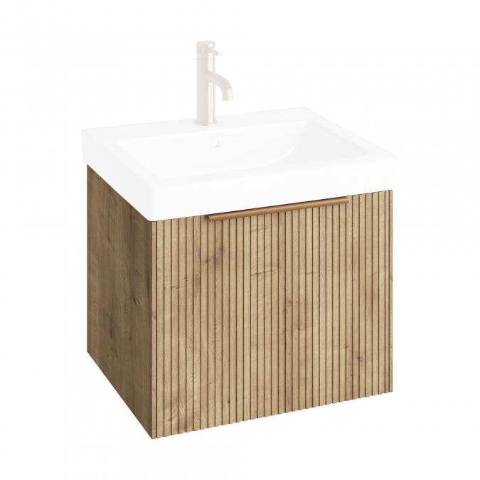 Abacus S3 Linea Concepts Wall Hung Vanity Unit 450mm - Halifax Oak